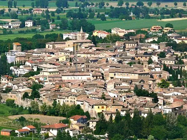 Bevagna, a walled town in in Umbria, Italy