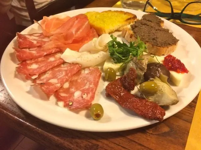 Antipasti at L'Osteria in Siena