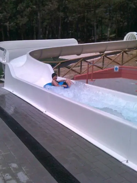 At the bottom of the Umbertide water slide