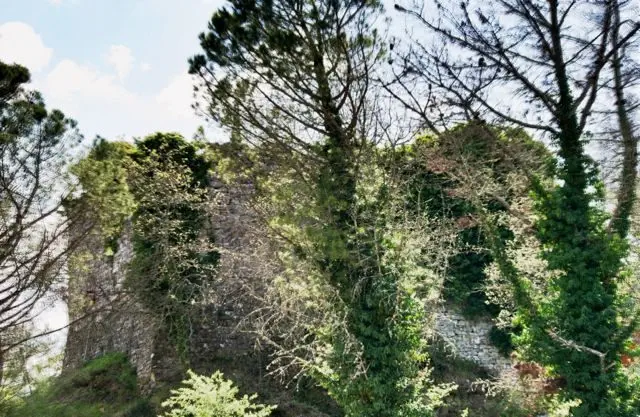 Migianella Castle, high above the Niccone Valley.