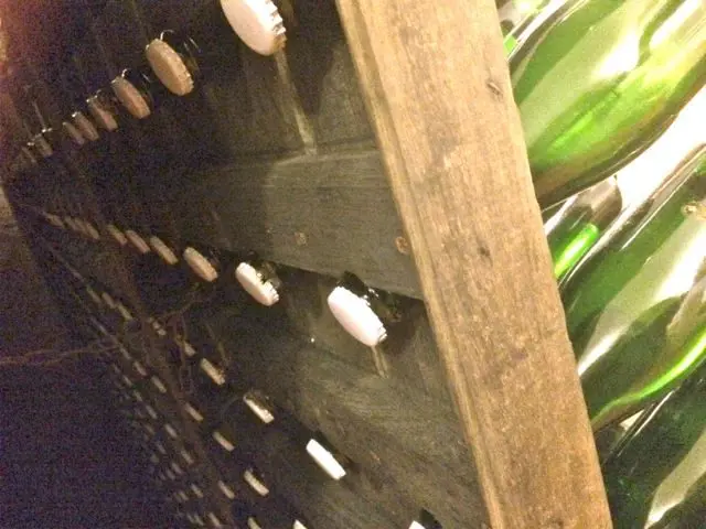 Sparkling wines in storage