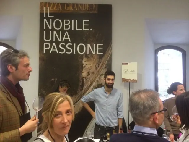 Wine tasting at the release of 2011 Vino Nobile di Montepulciano