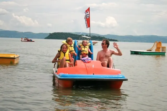 A pedalo on Lake Trasimeno