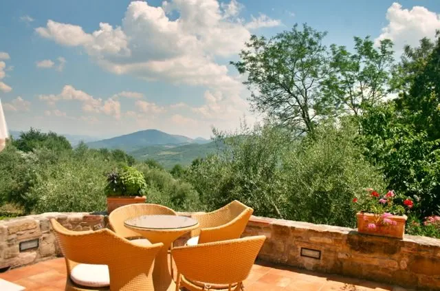 View From Terrace At San Nicolò, Holiday Villa On The Tuscany Umbria Border, Italy