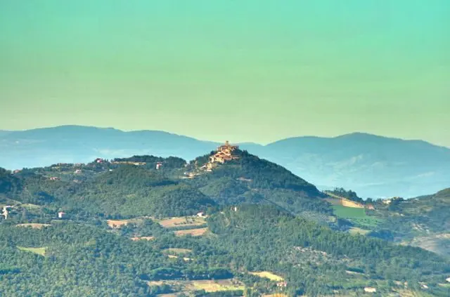 The hill top village of Monte Santa Maria Tiberina