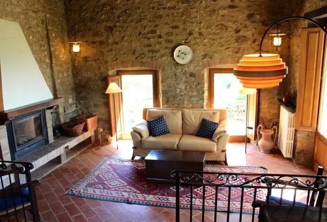 Lower Level Of Living Room, San Nicolò, Holiday Villa On The Tuscany Umbria Border, Italy