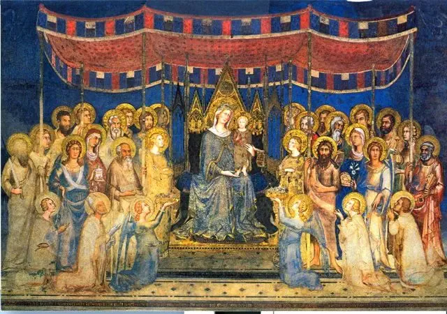 Simone's Maestà in the Museo Civico, Siena