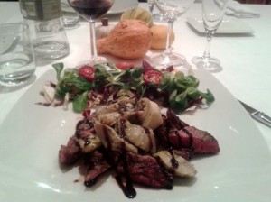 Tagliata at I Girasoli di Sant'Andrea Restaurant