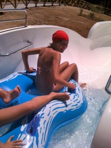 At the top of the Umbertide water slide