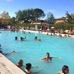 The warmest outdoor pool at, Antica Querciolaia Spa in Rapolano Terme, Tuscany
